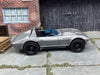 Custom Hot Wheels Chevy Corvette Grand Sport Race Car In Silver With Black 5 Spoke Race Wheels With Rubber Tires