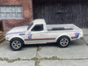 Custom Hot Wheels Datsun 620 Mini Truck In White With Chrome Factory 5 Spoke Wheels With Rubber Tires