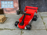 Custom Hot Wheels Draggin' Wagon in Hot Wheels Red with gray mag wheels and Goodyear slicks