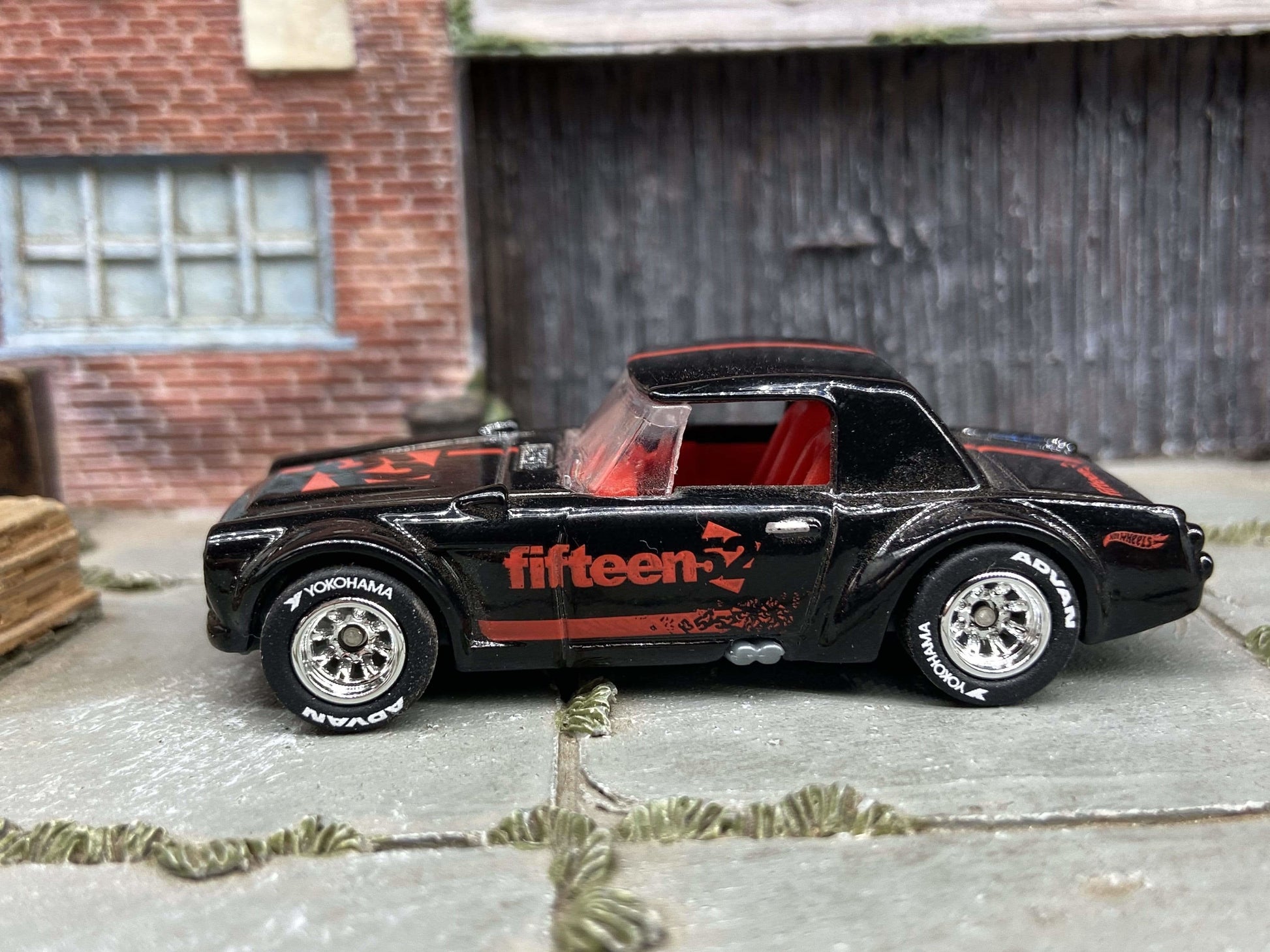 Custom Hot Wheels Fairlady 2000 In Black and Red With Chrome Race Wheels With Yokohama Rubber Tires