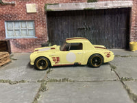 Fairlady 2000 custom Hot Wheels, yellow and red with gold wheels, view 3