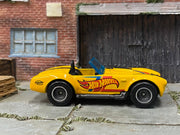 Custom Hot Wheels - Ford Shelby Cobra 427 - Hot Wheels Yellow - Gray and Chrome Steel Wheels - Rubber Tires