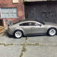 Custom Hot Wheels Jaguar XE SV Project 8 In Gray With White 5 Spoke Race Wheels With Rubber Tires