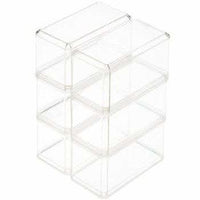 Stacked clear 1:64 diecast display cases