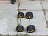 Custom Hot Wheels - Matchbox Rubber Tires & Wheels: Rubber Tires And Gold 5 Spoke Deep Dish Wheels 10mm - 12mm