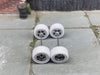 Custom Hot Wheels - Matchbox Rubber Tires & Wheels: White Rubber Tires And Chrome 5 Spoke Deep Dish Wheels 10mm - 10mm