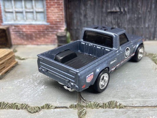 Custom Hot Wheels Mazda REPU Mini Truck In Gray Blue With 5 Spoke Deep Dish Wheels With Rubber Tires