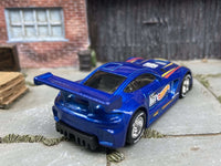 Blue Mercedes-AMG GT3 custom Hot Wheels with chrome wheels — view 4