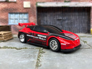 Custom Hot Wheels - Nissan Leaf Nismo - Red and Black - Chrome 12 Spoke Wheels - Rubber Tires