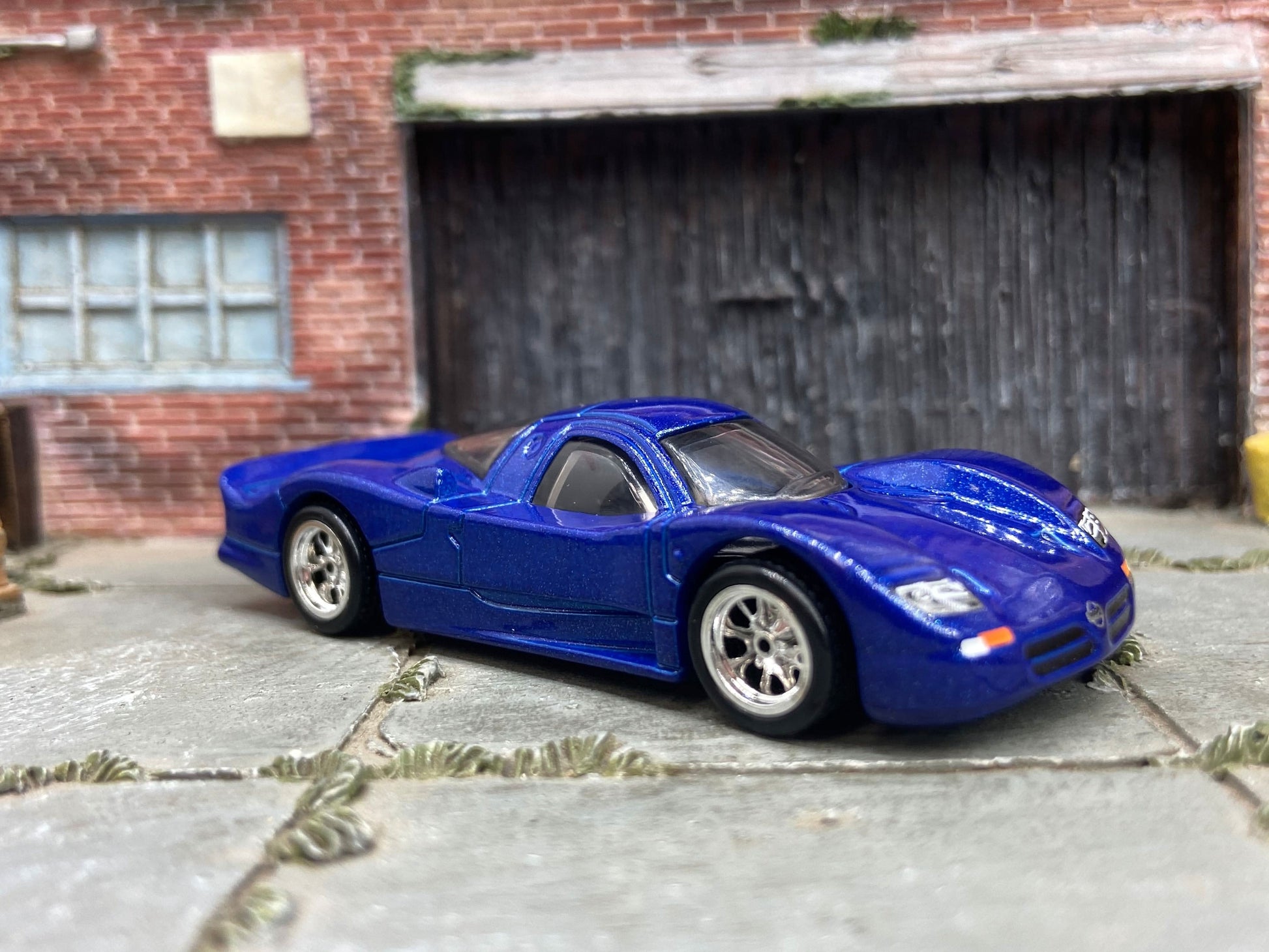 Custom Hot Wheels - Nissan R390 GT1 - Blue - Chrome BBS Wheels With Rubber Tires