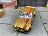 Custom Hot Wheels Nissan Skyline H/T 2000GT-X in Gold 2 with Chrome and Black Smooth Wheels with Firestone Rubber Tires