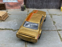 Custom Hot Wheels Nissan Skyline H/T 2000GT-X in Gold 2 with Chrome and Black Smooth Wheels with Firestone Rubber Tires