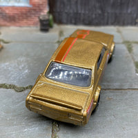 Custom Hot Wheels Nissan Skyline H/T 2000GT-X in Gold 2 with Chrome and Black Smooth Wheels with Firestone Rubber Tires