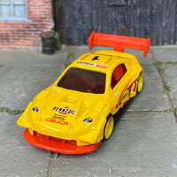 Custom Hot Wheels - Pikes Peak Toyota Celica - Penzoil Yellow - Yellow Race Wheels - Rubber Tires