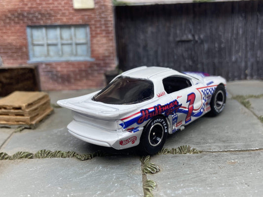 Custom Hot Wheels - Pontiac Firebird - Red White and Blue - Black and Chrome Smoothie Race Wheels - Goodyear Rubber Tires