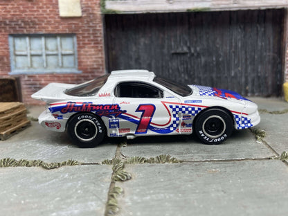 Custom Hot Wheels - Pontiac Firebird - Red White and Blue - Black and Chrome Smoothie Race Wheels - Goodyear Rubber Tires