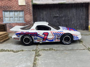 Custom Hot Wheels - Pontiac Firebird - Red White and Blue - Black and Chrome Smoothie Race Wheels - Goodyear Rubber Tires