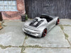 Custom Hot Wheels Porsche 918 Spyder Race Car In Silver With Red and Black 4 Spoke Wheels With Rubber Tires