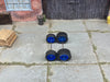 Custom Hot Wheels Rims and Rubber Tires - 5 Spoke Blue Wheels - Goodyear Eagle Slicks