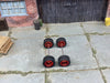 Custom Hot Wheels Rims and Rubber Tires - 5 Spoke Red Wheels - Rubber Tires - 10mm
