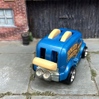 Custom Hot Wheels Roller Toaster In Blue With Chrome American Racing Wheels With Rubber Tires