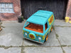 Custom Hot Wheels Scooby-Doo Mystery Machine With Orange and Yellow Racing Wheels With Rubber Tires