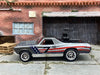 Custom Hot Wheels Stars and Stripes 1968 Chevy El Camino Dressed in Red, White and Blue with Chrome BBS Wheels with Rubber Tires