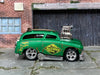 Custom Hot Wheels - Tuned Surf 'N Turf Surf Wagon - Dark Green - Chrome American Racing Wheels - Rubber Tires
