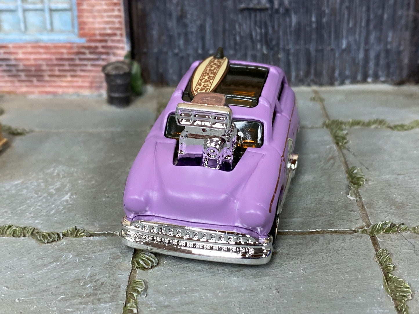 Custom Hot Wheels - Tuned Surf 'N Turf Surf Wagon - Purple - Chrome American Racing Wheels - Rubber Tires