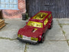 Custom Hot Wheels - Volvo 240 Drift Wagon - Burgundy - Burgundy and Chrome Steel Wheels - Rubber Tires