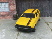 Yellow black and orange VW Golf MK2 custom Hot Wheels, view 3