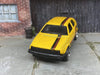 Custom Hot Wheels VW Volkswagen Golf MK2 In Yellow, Black and Orange With Black and Chrome 6 Spoke Studded Wheels and Rubber Tires