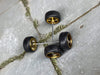 Custom Hot Wheels Wheels and Matchbox Rubber Tires - Black And Gold 4 Spoke Wheels Rubber Tires 10mm & 10mm