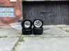 Custom Hot Wheels Wheels and Matchbox Rubber Tires - Chrome Slotted Rally Wheels And Rubber Tires 10mm & 10mm