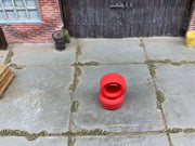 Custom Hot Wheels Wheels and Matchbox Rubber Tires - Race Tires Firestone Rubber Tire Cheater Drag Slicks 13mm - RED