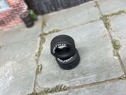 Custom Hot Wheels Wheels and Matchbox Rubber Tires - Race Tires Goodyear Rubber Tire Pizza Cutter Cheater Drag Slicks 13mm