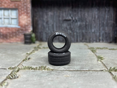 Custom Hot Wheels Wheels and Matchbox Rubber Tires - Race Tires Hoosier Rubber Tire Cheater Drag Slicks 13mm