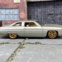 Custom Matchbox 1975 Chevy Caprice Classic With Gold Mag Wheels and Rubber Tires