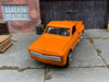 Custom Painted Hot Wheels 1969 Chevy Pick Up Truck in Custom Satin Orange and Silver With Chrome American Racing Wheels With Rubber Tires