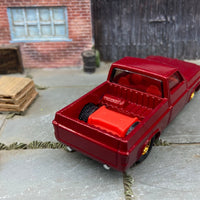 Custom Painted Hot Wheels 1983 Chevy Silverado Truck in Custom Dark Cherry With Gold 4 Spoke Wheels With Rubber Tires