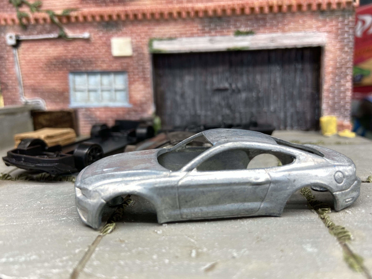 Bare-metal 2018 Ford Mustang GT DIY Hot Wheels kit