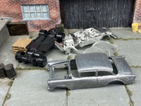 Bare-metal 1955 Chevy Gasser Drag Car DIY Hot Wheels kit — view 2