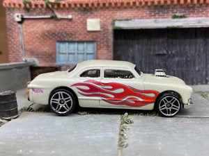 Hot Wheels 1950 Ford Shoe Box Dressed in Pearl White with Flames