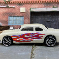 Hot Wheels 1950 Ford Shoe Box Dressed in Pearl White with Flames
