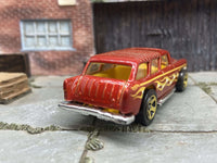 Loose Hot Wheels - 1955 Chevy Nomad Wagon - Orange with Flames