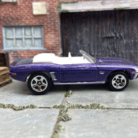Hot Wheels 1969 Chevy Camaro Convertible In Purple and White