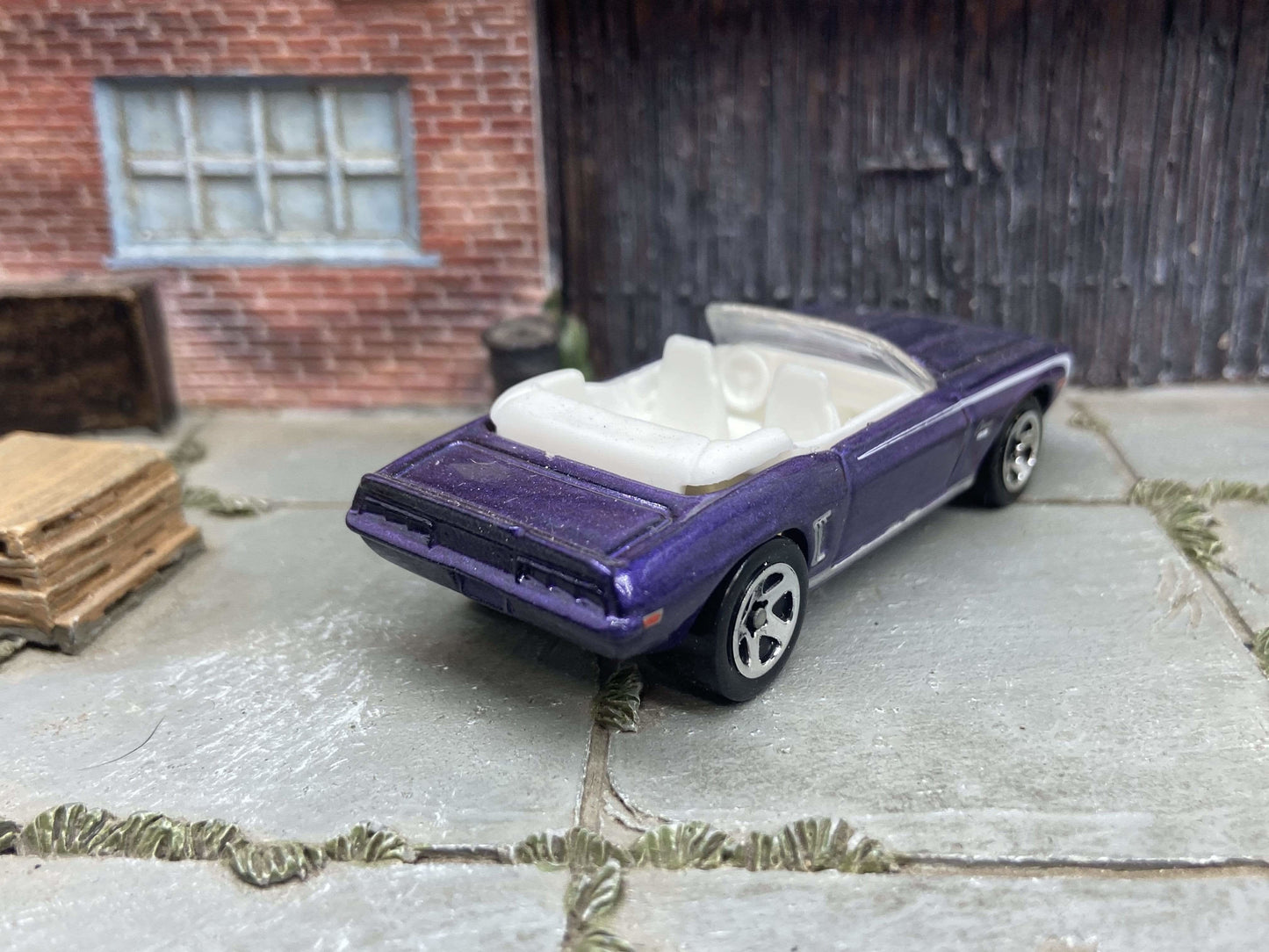 Loose Hot Wheels 1969 Chevy Camaro Convertible In Purple and White