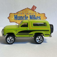 Loose Hot Wheels 1985 Ford Bronco 4×4 Diecast 2012 Ford Truck Series Green
