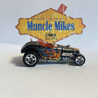 Hot Wheels 1999 Deuce Roadster 1932 Ford Hot Rod Black With Flames