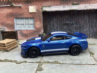 Loose Hot Wheels - 2020 Ford Mustang Shelby GT 500 - Blue and White